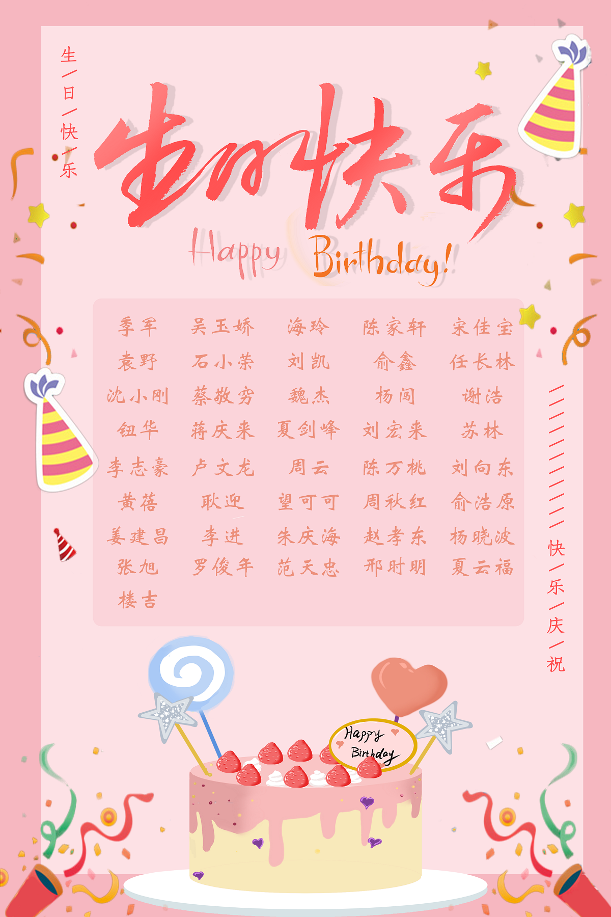 【生日祝?！抗ё?月生日的員工生日快樂！