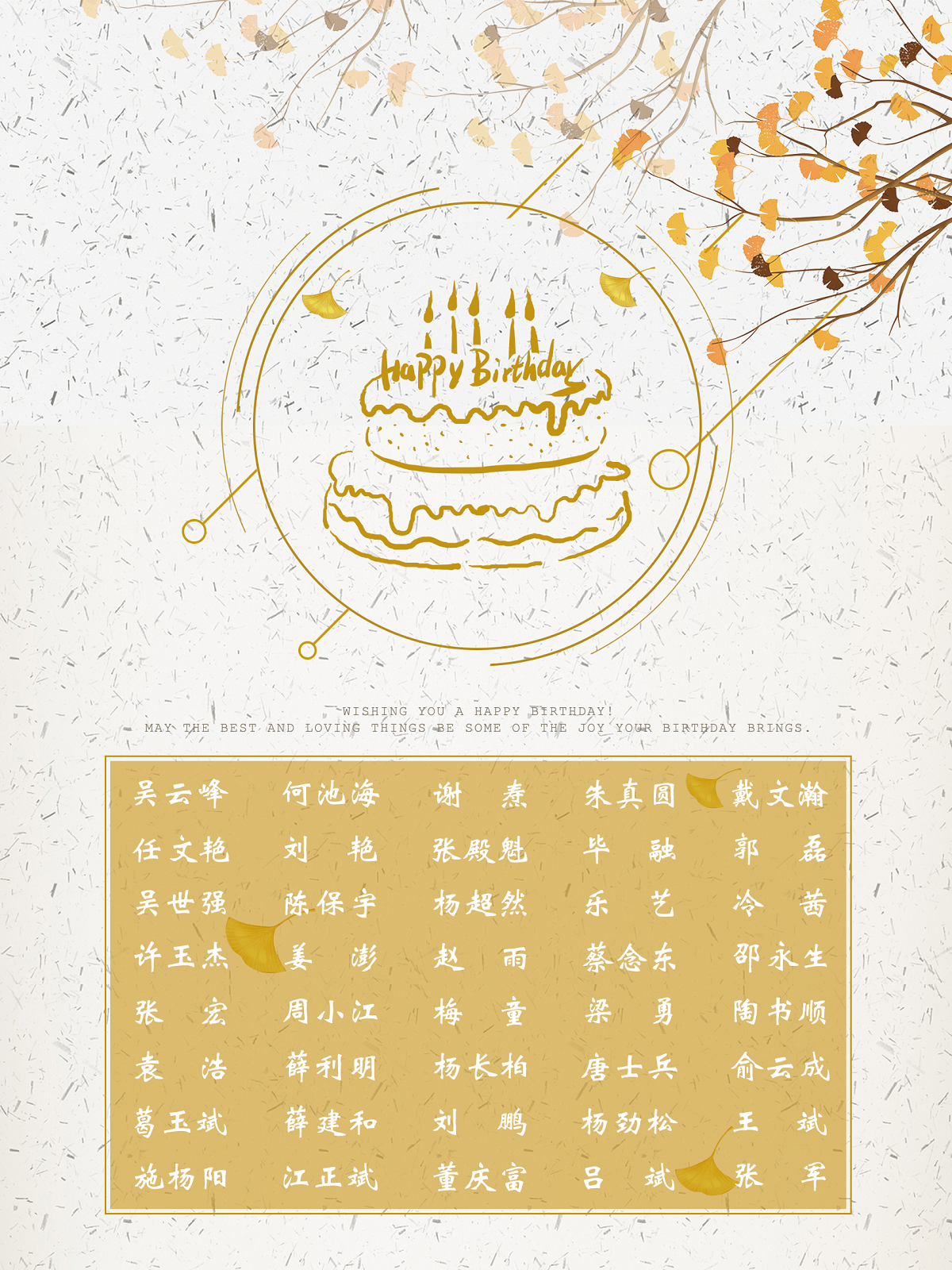 【生日祝?！抗ё?月生日的員工生日快樂！
