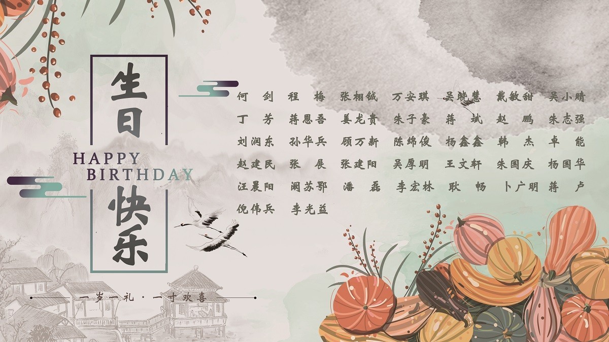 【生日祝?！抗ё?0月生日的員工生日快樂！