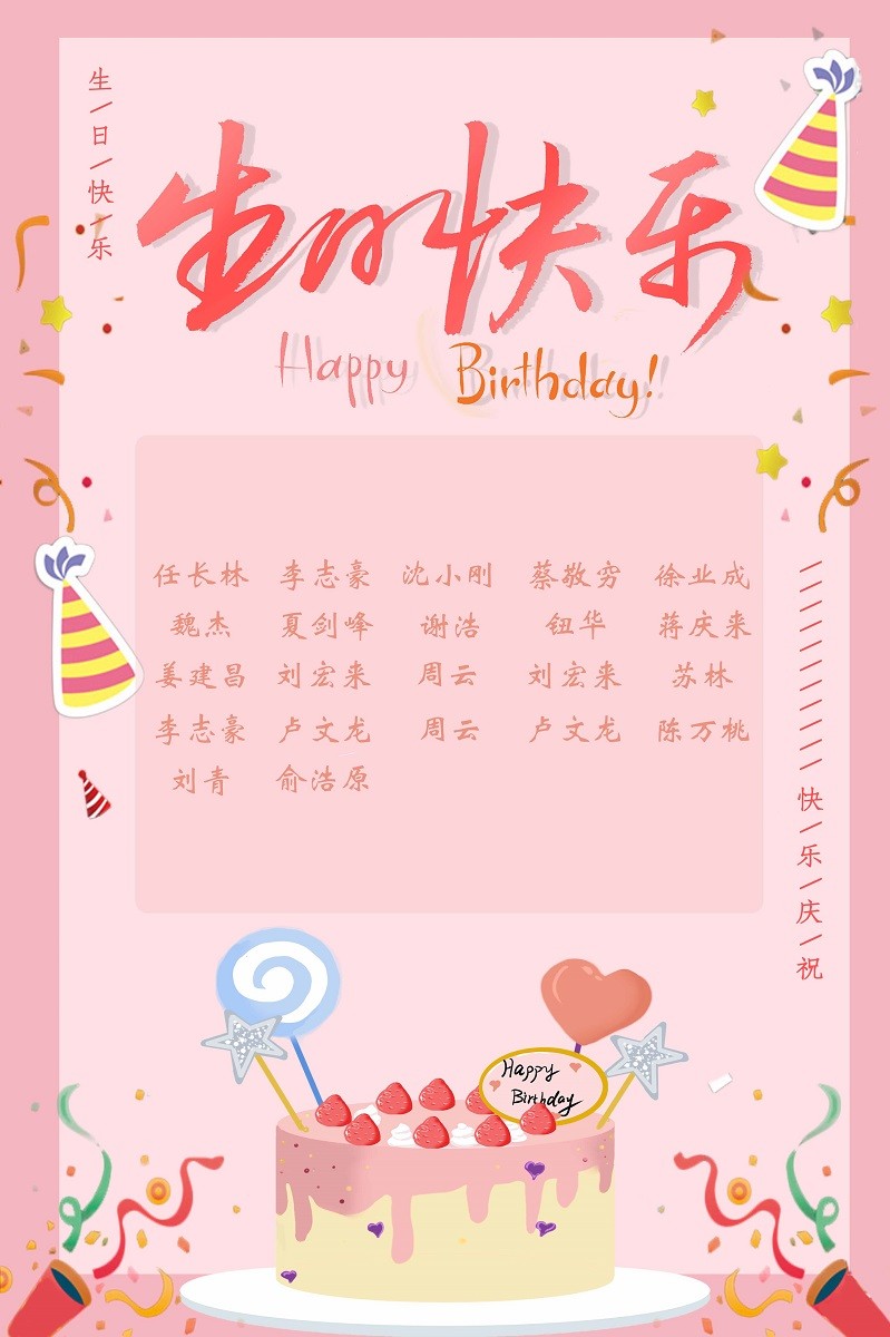 【生日祝福】恭祝08月生日的員工生日快樂！